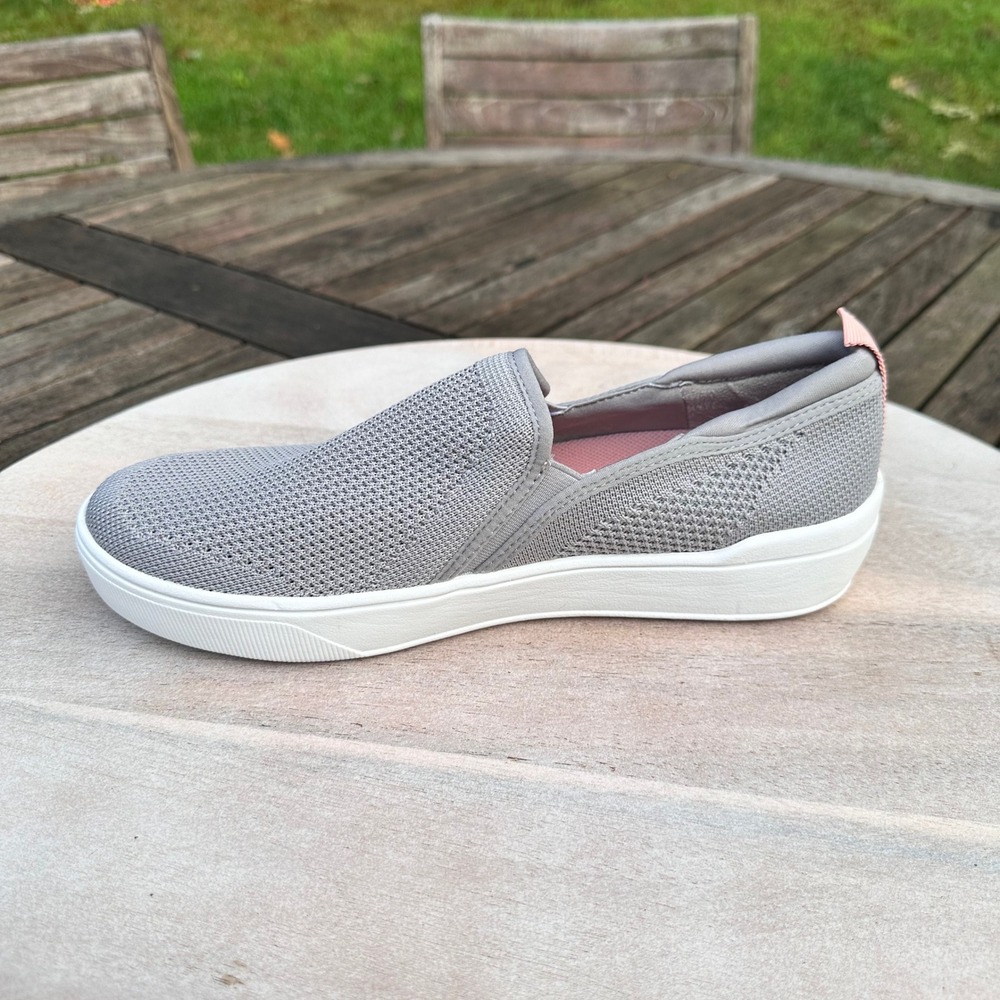 Dr. Scholl's Women's Delight Knit Slip On Comfort Shoe Gray Peach Size 9M New - Picture 7 of 11